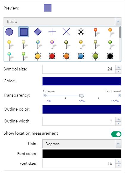 Basic point symbol editor